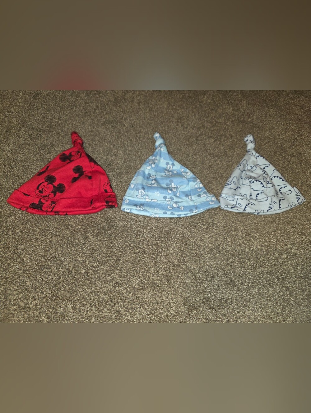 💓 3/$15 Set Of 3 Baby Boy 0-3 Months Hats